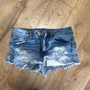 American Eagle high rise festival jean shorts